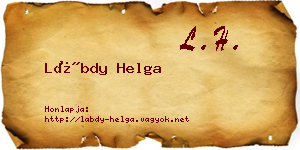 Lábdy Helga névjegykártya
